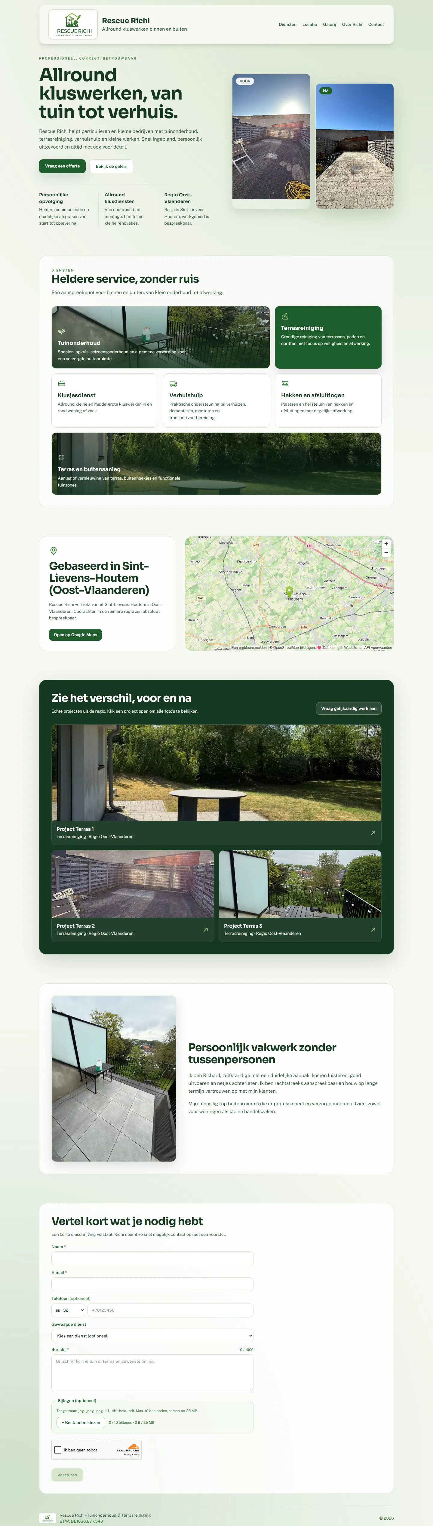 Rescue Richi website screenshot enlarged
